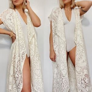 Vintage White Lace Cardigan